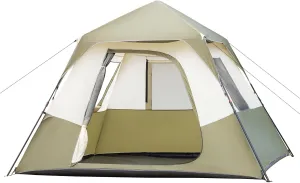 Rainfly & Windproof Tent with Carry Bag 6 Person Camping Tent for Family Camping & Hiking, Easy to use