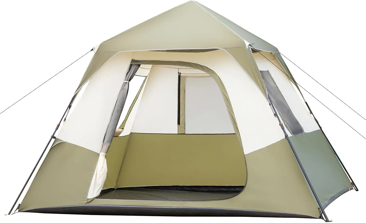 Rainfly & Windproof Tent with Carry Bag 6 Person Camping Tent for Family Camping & Hiking, Easy to use