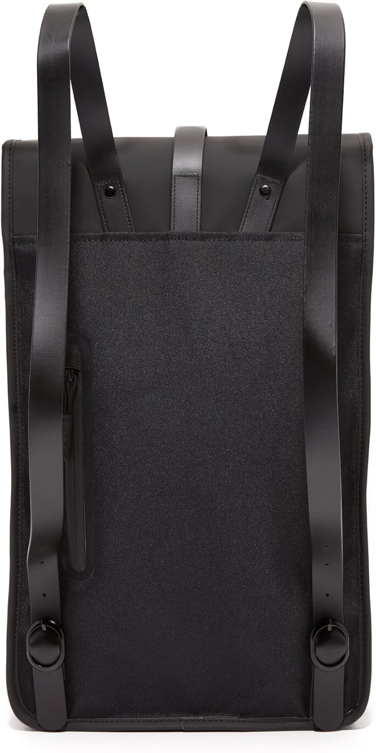 RAINS Backpack for Women and Men - Fits 15" Laptop - Water Resistant Rucksack - (Black, One Size)