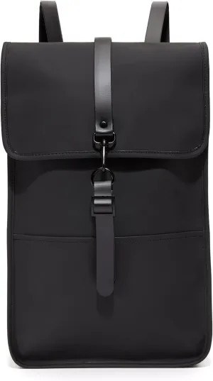 RAINS Backpack for Women and Men - Fits 15" Laptop - Water Resistant Rucksack - (Black, One Size)