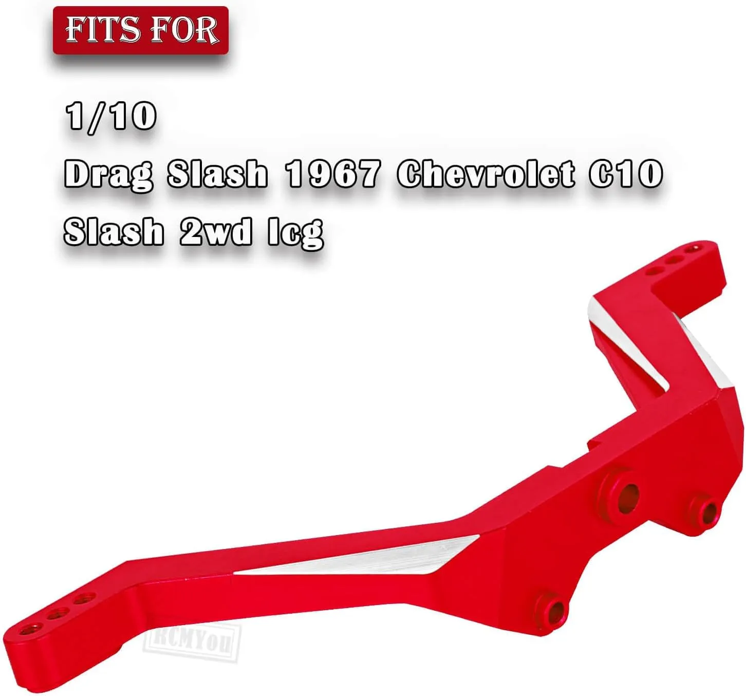 RC Aluminum Front Shock Vertical Relocator Upgrades Part for 1/10 Drag Slash 1967 Chevrolet C10 Slash 2wd lcg,Front Shock Vertical Relocator Hops up,Red