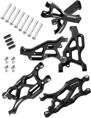 RC Upgrades Part A Arms for 1/7 Arrma Felony 6S BLX,Limitless 6S BLX Infraction 6S BLX,1/8 Arrma Typhon 6S,6pcs Aluminum Front & Rear Suspension A Arms Set,Black