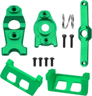 RC Upgrades Part for 1/16 E-Revo/Mini Slash/Mini Summit,Alloy Servo Saver Steering Bellcrank & Servo Guards Protector,RC Guards Steering Servo Cover Plate,Green
