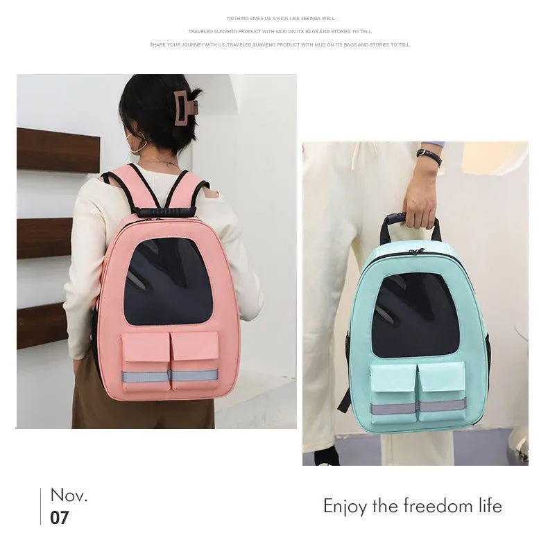 Reflective Cat Backpack Breathable Travel Pet Carrier Bag For Small Dog Cat Carring Transport With Safety Strap Pet Accessories