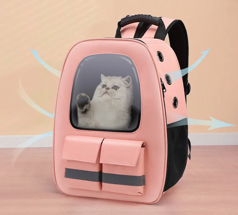 Reflective Cat Backpack Breathable Travel Pet Carrier Bag For Small Dog Cat Carring Transport With Safety Strap Pet Accessories