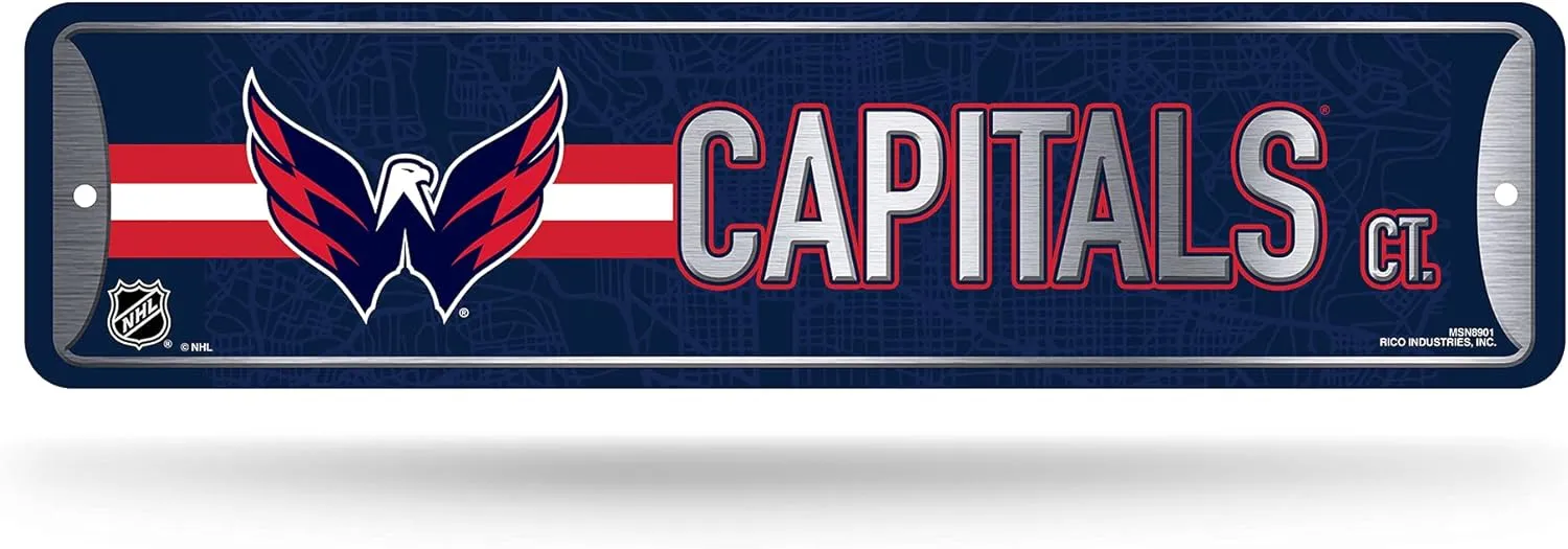 Rico Industries NHL Colorado Metal Street Sign Metal Street Sign 4" x 15" Home Décor - Bedroom - Office - Man Cave