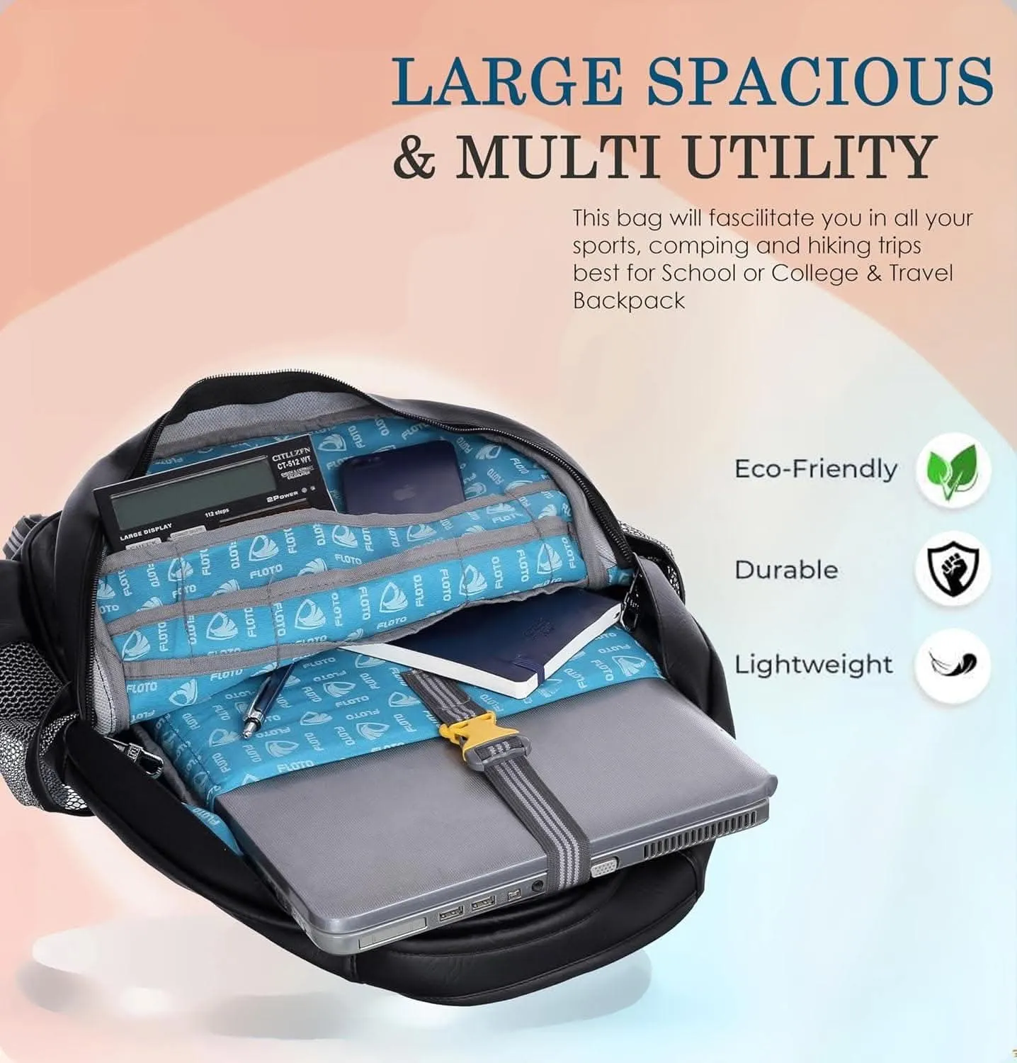 Rightchoice Unisex Laptop Backpack ( L , Multi-Color )