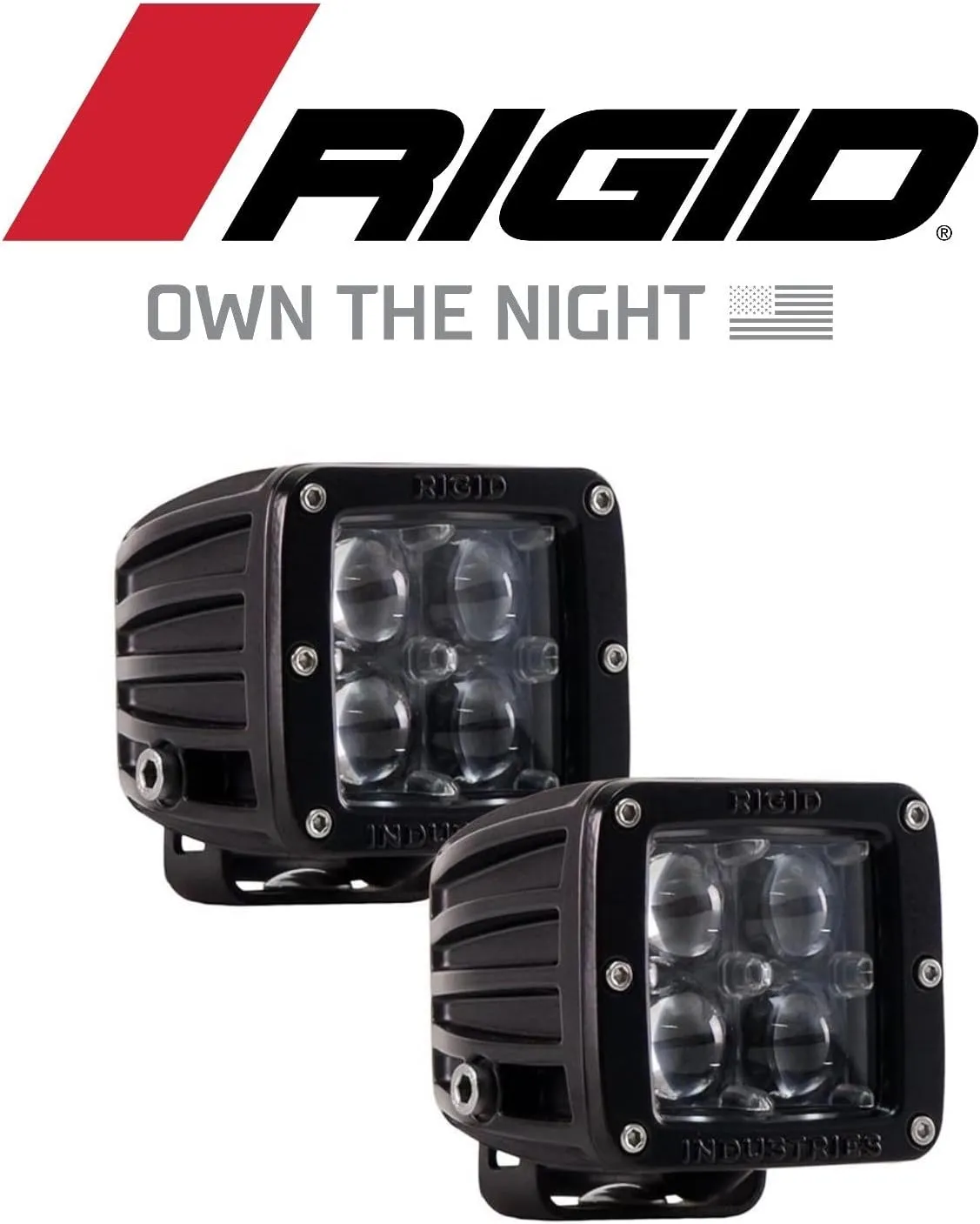 RIGID Industries 50471 - Hyper Spot Dually Set Inc Stainless Hardware, Mounts, Duetsch connectors and Flyiing Leads