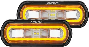 RIGID SR-L SERIES OFF-ROAD SPREADER POD AMBER HALO PAIR (set of 2) SURFACE MOUNT, 53123