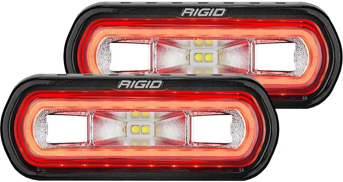 RIGID SR-L SERIES OFF-ROAD SPREADER POD RED HALO PAIR (set of 2) SURFACE MOUNT, 53122