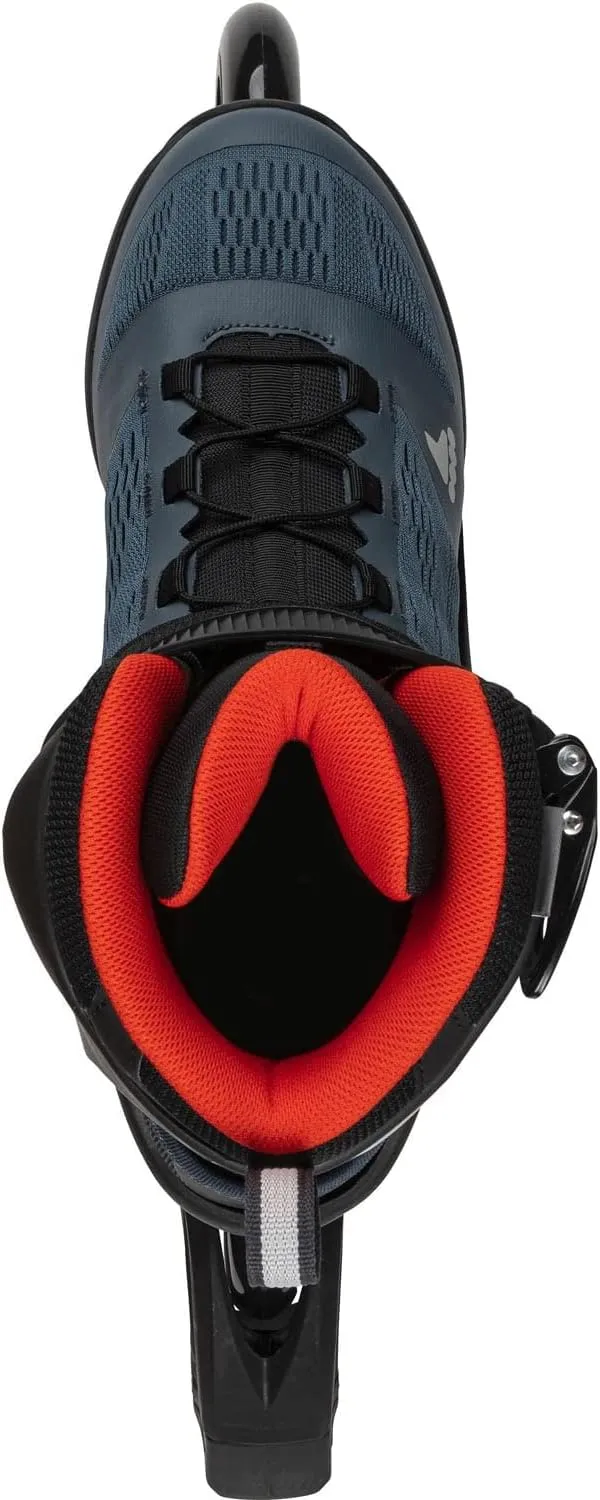 Rollerblade Macroblade 90 Men's Adult Fitness Inline Skate, Orion Blue/Spicy Orange, Performance Inline Skates