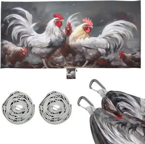 Rooster Painting Camping Hammock, Single Portable Hammocks with Tree Straps & Attached Carry Bag, 330Lbs Capacity Perfect for Outside Indoor Hiking Beach Backpack Travel