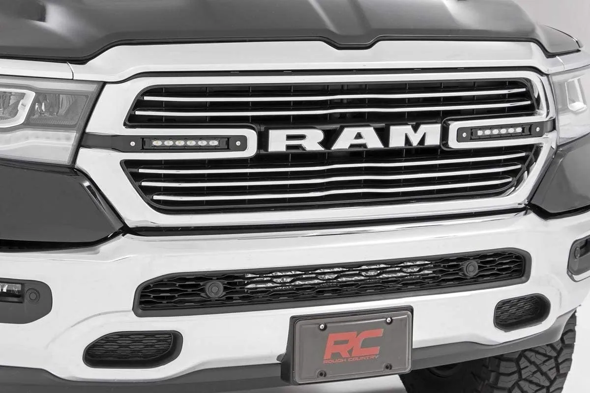 Rough Country Dual Black Series 6" LED Grille Kit for 19-24 Ram 1500-70783