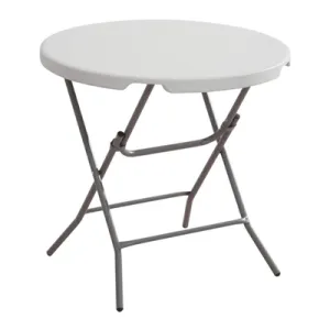 Round plastic foldable table