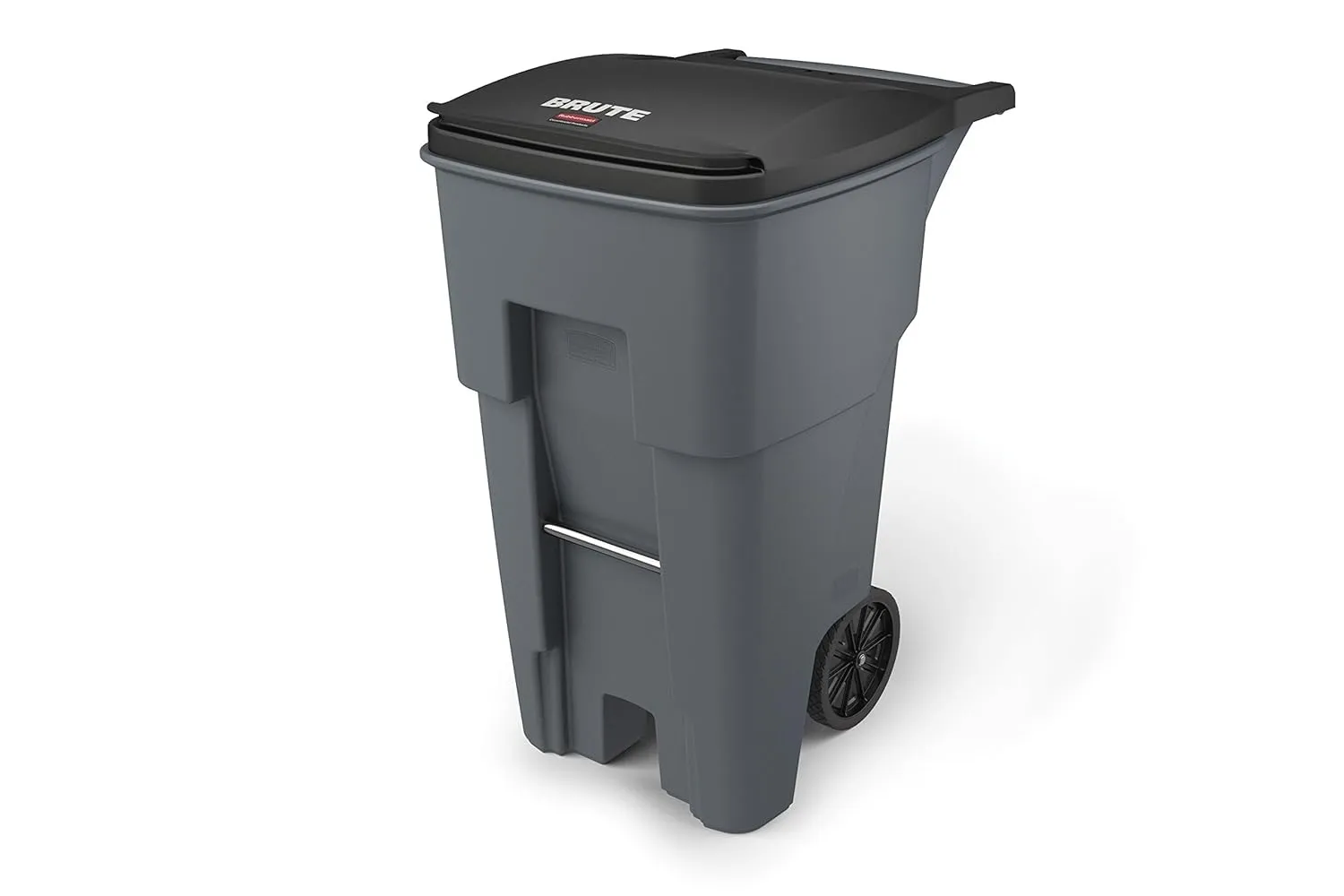 Rubbermaid Commercial Products BRUTE Rollout Plastic Trash/Garbage Can/Bin with Wheels, 65 Gal, for Restaurants/Hospitals/Offices/Back of House/Warehouses/Home