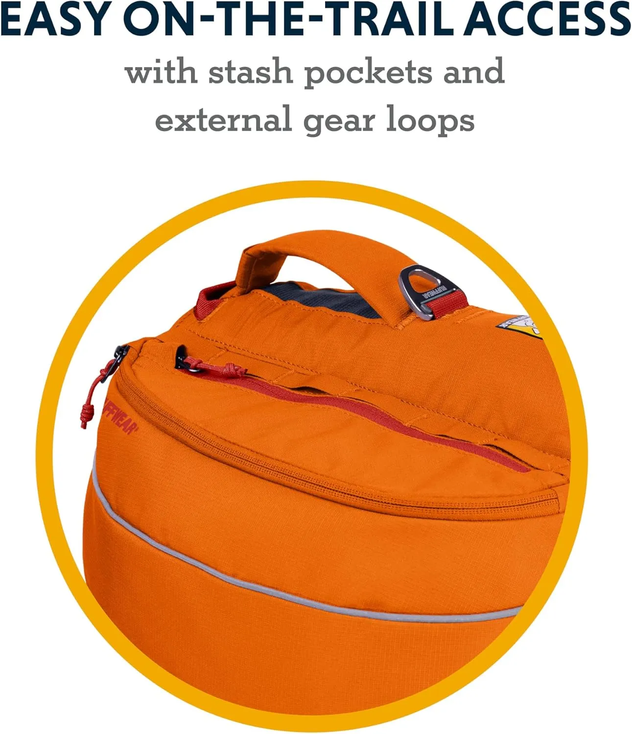 Ruffwear, Approach Dog Backpack, Hiking and Camping Pack with Saddlebags, Campfire Orange, Medium