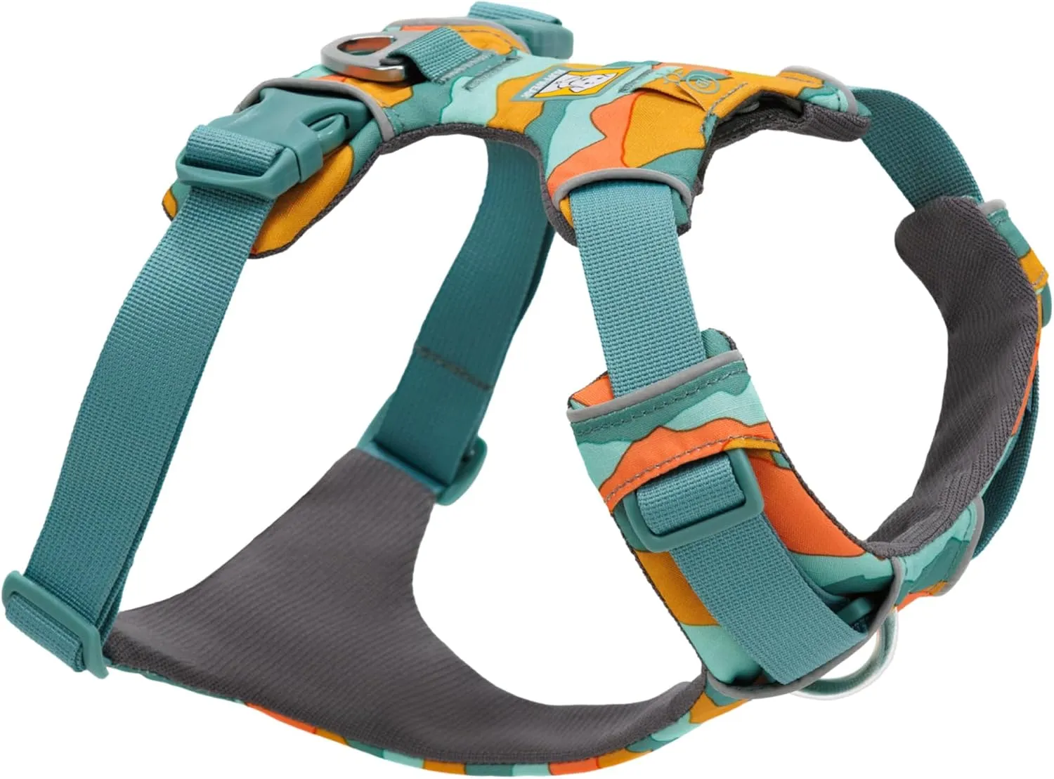 Ruffwear, Front Range Dog Harness, Reflective Soft Padded Everyday Harness with Dual Leash Clips, Adjustable and Lightweight Fit for Training or Walking for All Dogs, Spring Mountains, Small