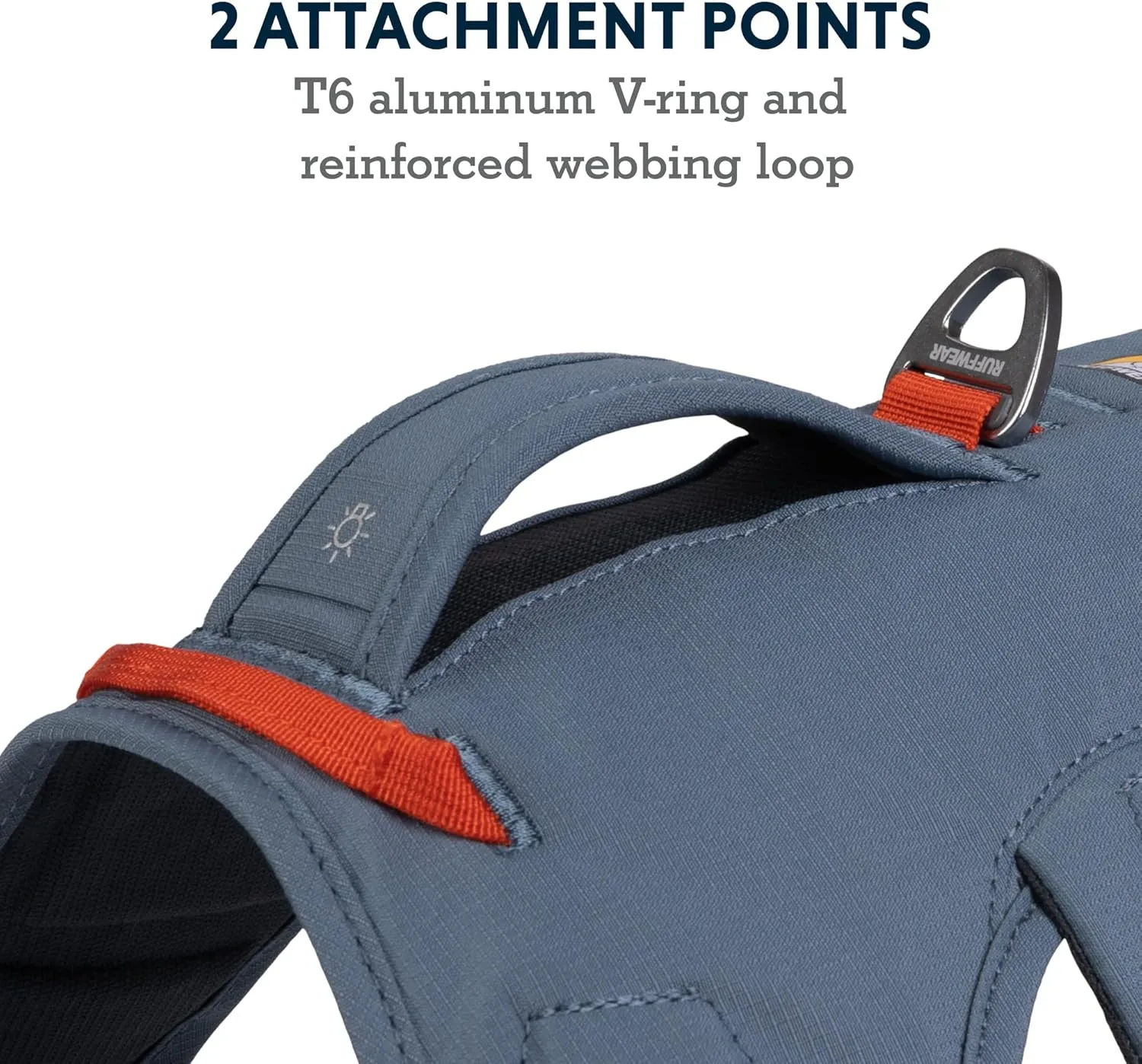 Ruffwear, Web Master, Multi-Use Support Dog Harness, Hiking and Trail Running, Service and Working, Everyday Wear, Slate Blue, Small