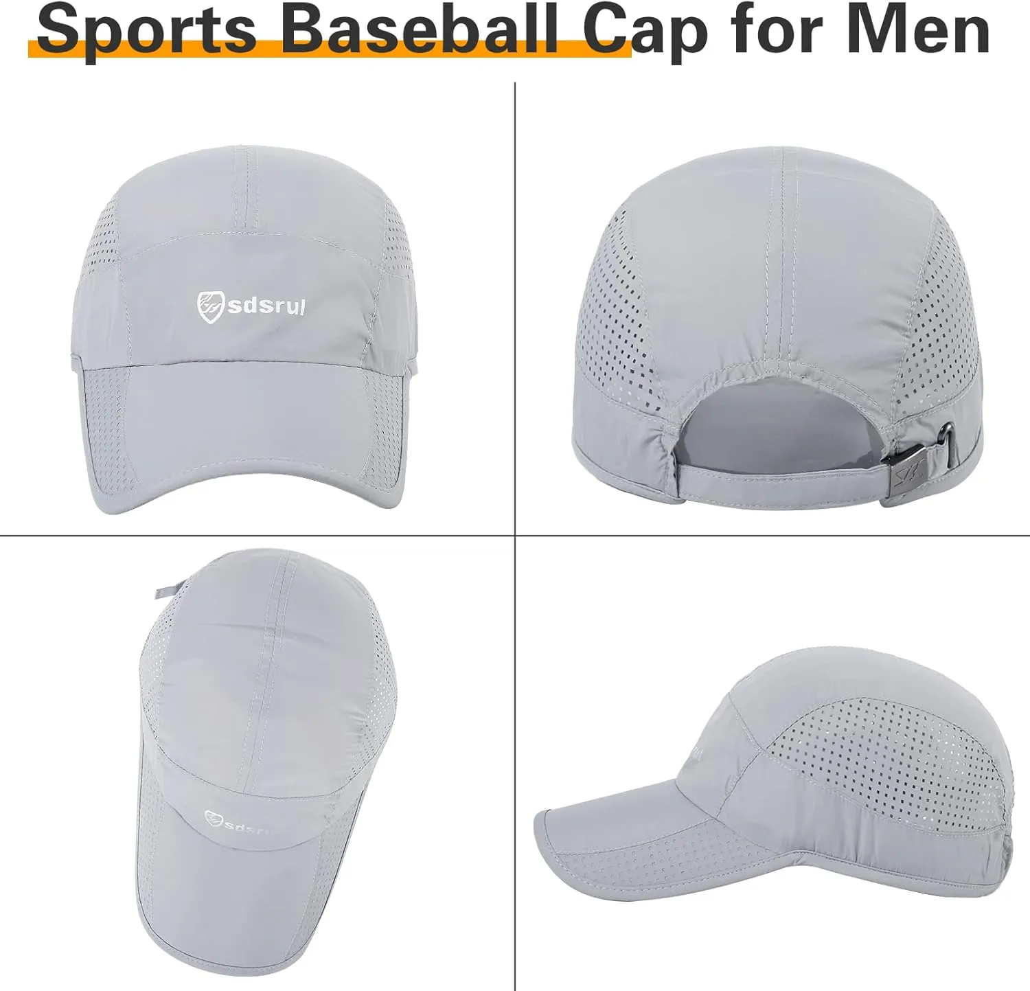 Running Hat Outdoor Quick Drying Baseball Cap Mesh Cool Workout Cap for Women and Men