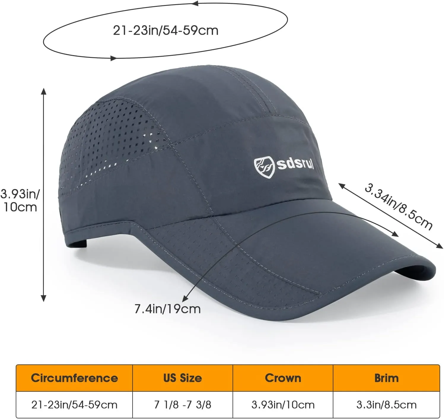 Running Hat Outdoor Quick Drying Baseball Cap Mesh Cool Workout Cap for Women and Men