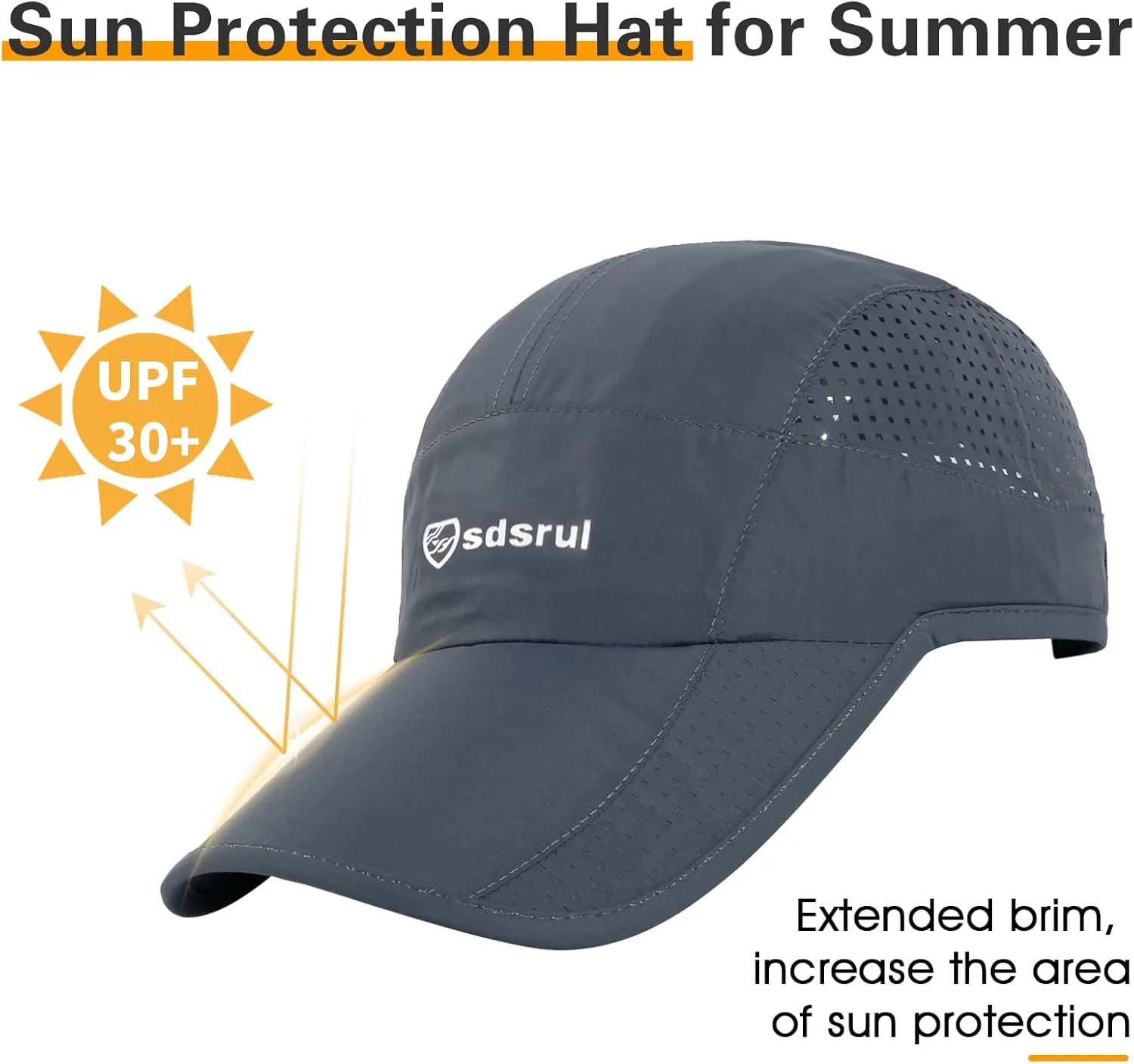 Running Hat Outdoor Quick Drying Baseball Cap Mesh Cool Workout Cap for Women and Men