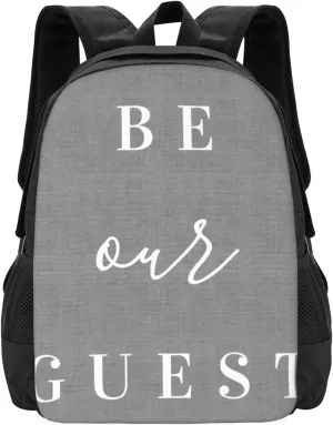 Rustic Gray Be Our Guest Farmhouse Bathroom Lightweight Packable Backpack Travel Casual Hiking Daypack Foldable Backpack For Men Women