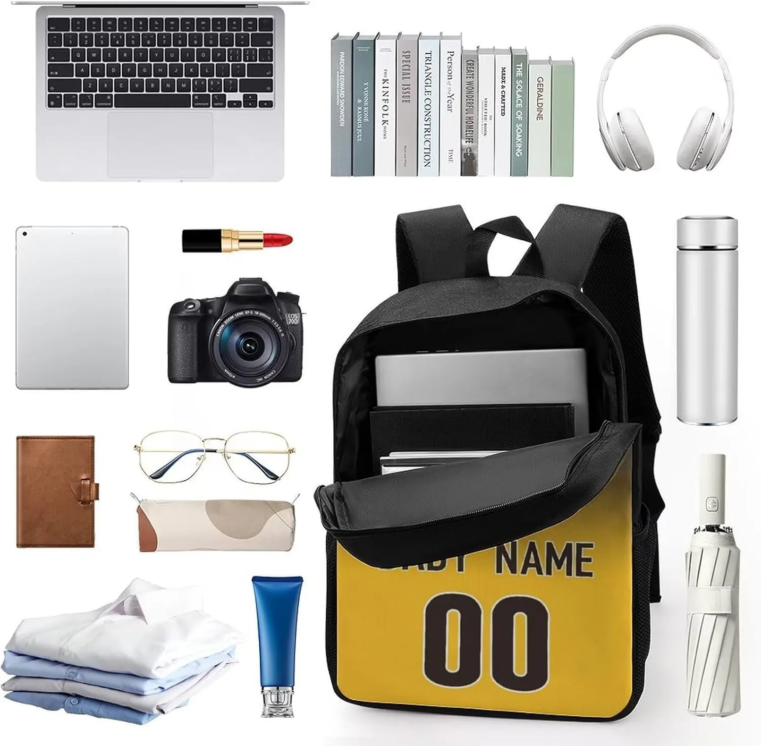 San Diego Personalized Shoulder Backpack,Baseball Sports Backpack,Suitable For School And Outdoor Use,Custom Name And Number,Gift For Sport Fans.
