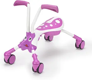Scramblebug Hornet Kids Ride on Trike for Babies and Toddlers Ages 12  Months 4 Wheel Balance Bike Developmental Toy for Toddler Confidence Indoor & Outdoor Play (Bubblegum)