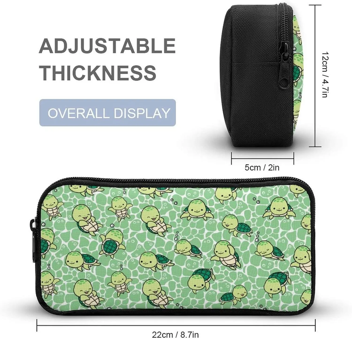 Sea Turtle Backpack with Lunch Box & Pencil Case for Kids Girls Boys School, 16 Inch Cute Sea Turtle Bookbag, School Backpack for Students Children, Lightweight, Large Capacity