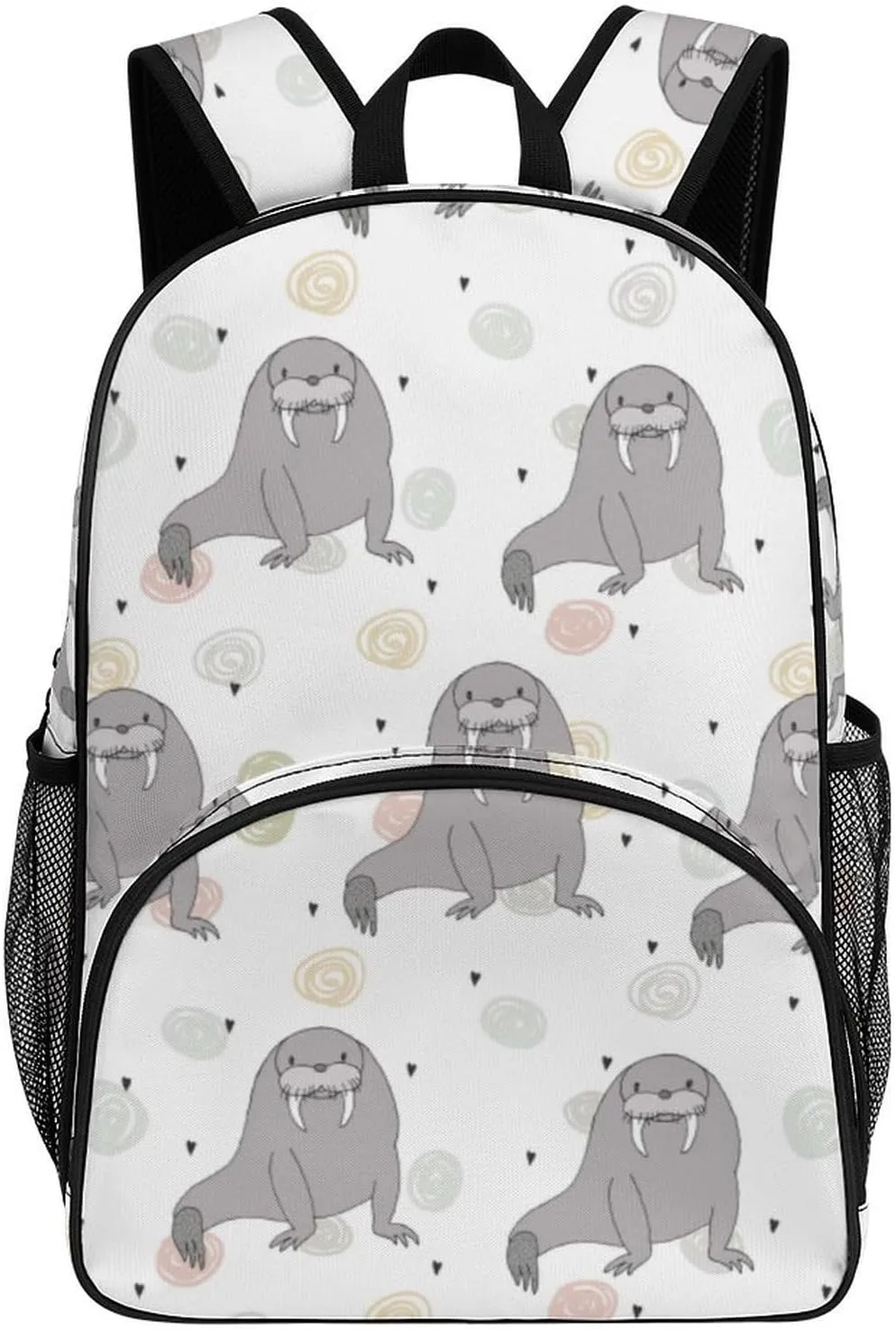 Seal And Walrus Pattern Backpack for Worker Teacher Business Hiking Travel Bag Shoulders Bag