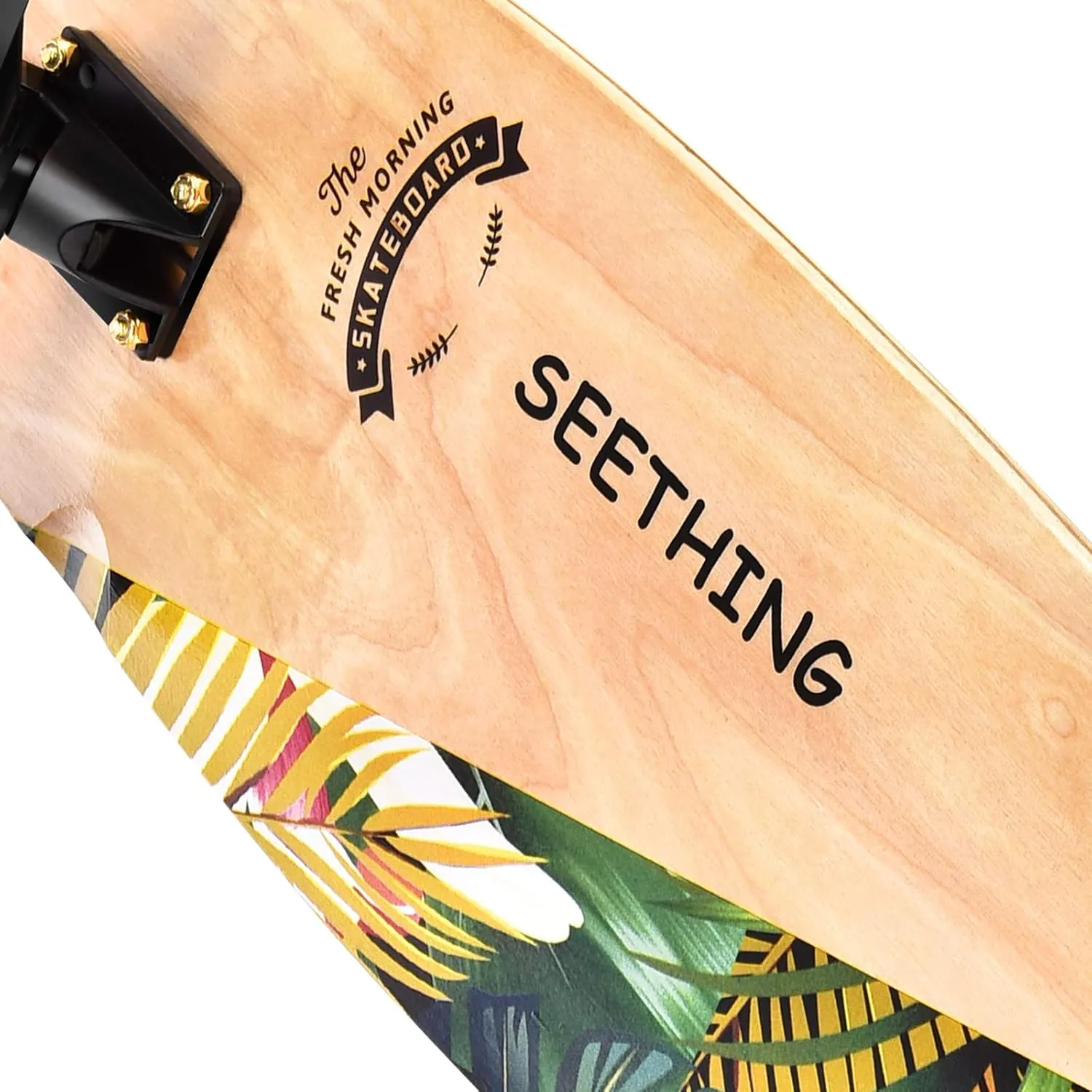 seething 42 Inch Longboard Skateboard Complete Cruiser Pintail,The Original Artisan Maple Skateboard Cruiser Pintail for Cruising, Carving, Free-Style and Downhill