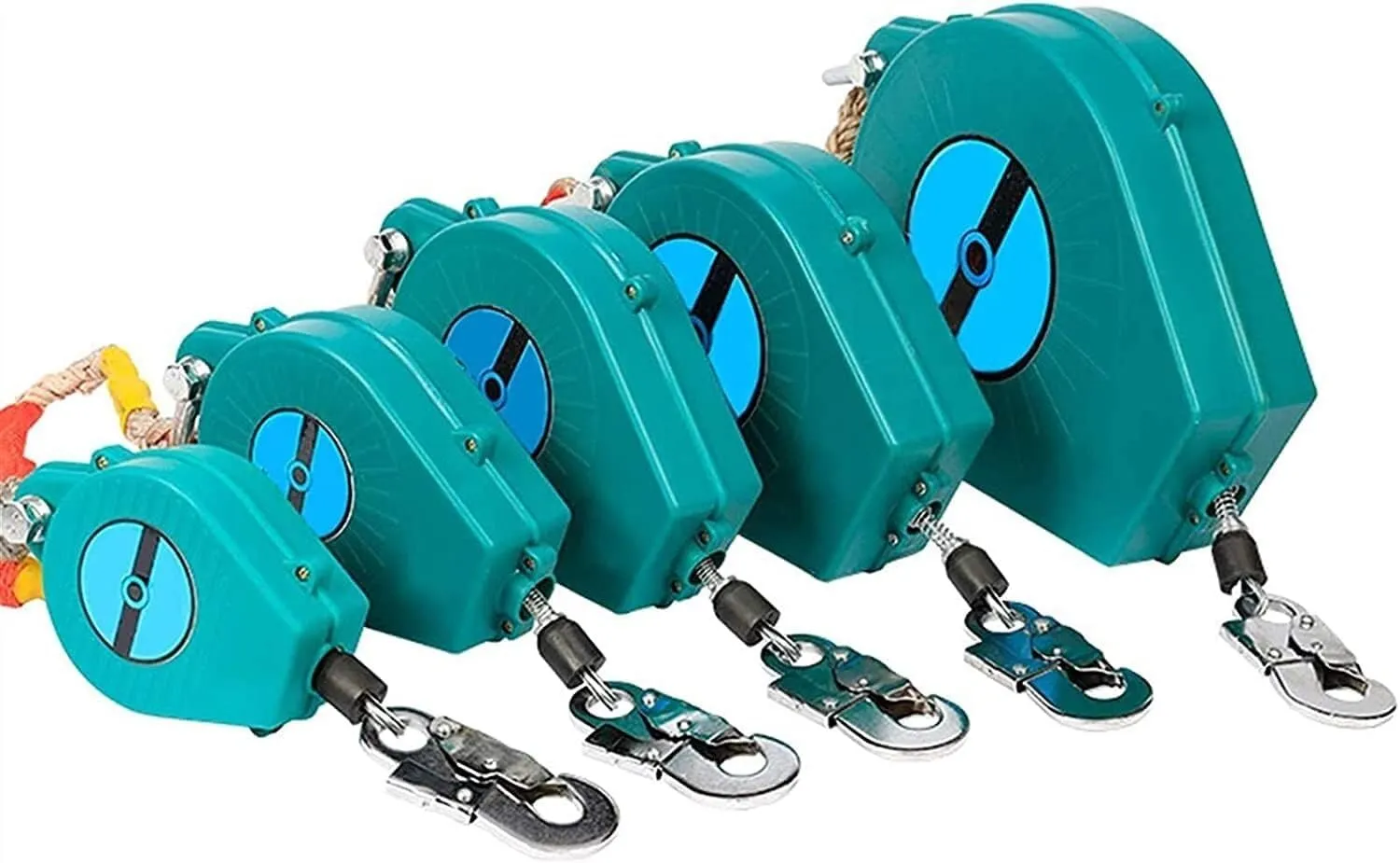 Self-Retracting Lifeline Fall Protection Device, 7m Telescopic Steel Cable with Aluminum Housing & Snap Hook for Roofing & Construction Safety