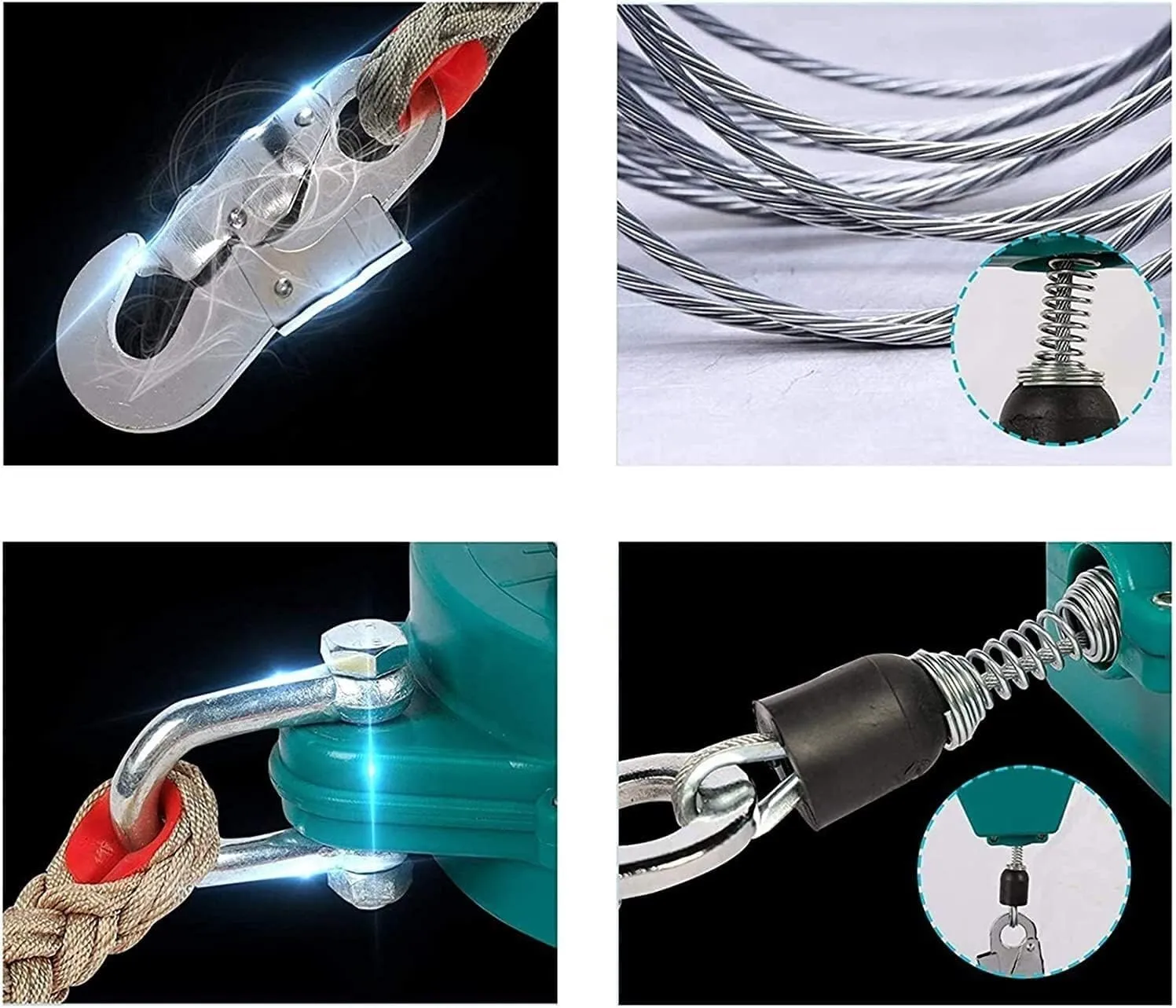 Self-Retracting Lifeline Fall Protection Device, 7m Telescopic Steel Cable with Aluminum Housing & Snap Hook for Roofing & Construction Safety