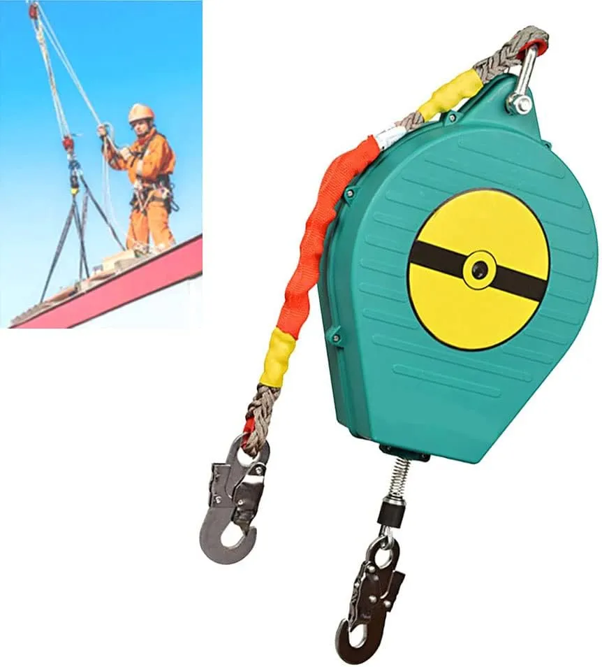 Self Retracting Lifeline,Fall Arrester,Fall Protection Retractable Lanyard,Personal Protection Equipment,Tool Lanyard Connect Safety Harness, Load 150kg ()