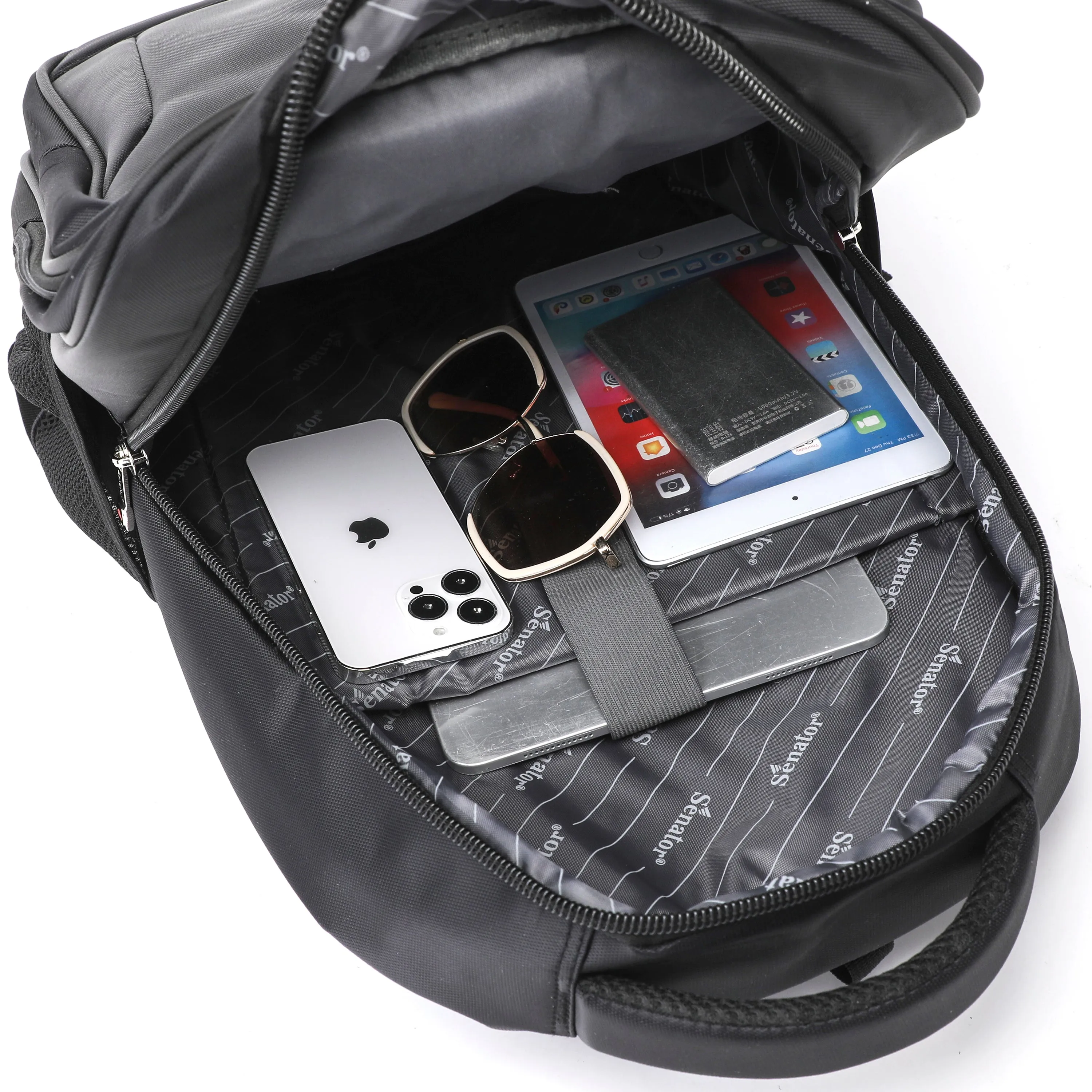 Senator Nylon Light Weight Unisex Backpack with Laptop Compartment, Water Resistant Casual Hiking Travel Bag for Business College School Students – KH8116-19”