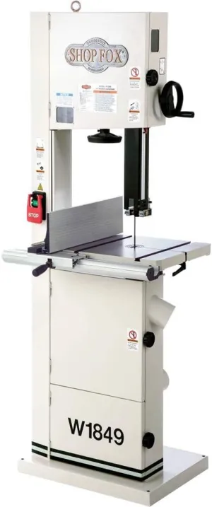 Shop Fox W1849 Resaw Bandsaw, 14", White, Silver