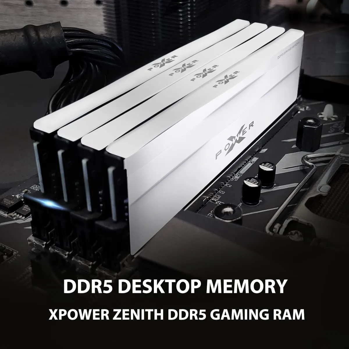 Silicon Power DDR5 32GB (2x16GB) Zenith 6000MT/s (PC5-48000) 288-pin CL30 1.35V UDIMM Desktop Memory Module RAM SU032GXLWU60AFDGAB White