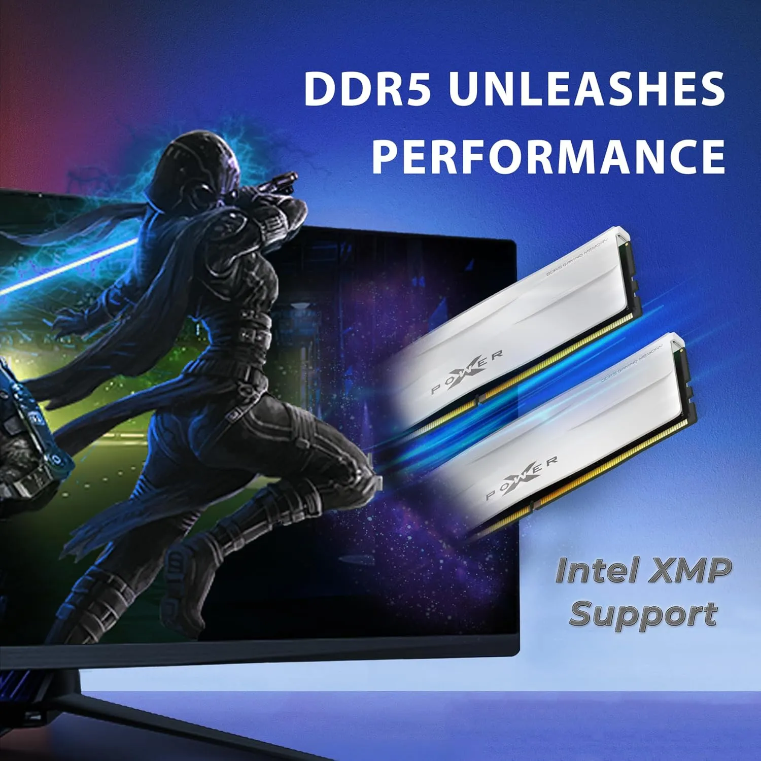 Silicon Power DDR5 32GB (2x16GB) Zenith 6000MT/s (PC5-48000) 288-pin CL30 1.35V UDIMM Desktop Memory Module RAM SU032GXLWU60AFDGAB White