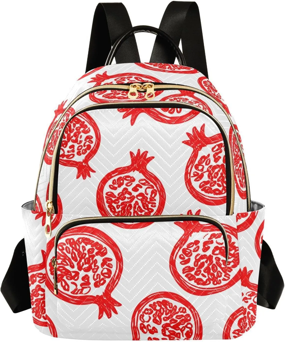 Sinestour Pomegranate Sketch Red Women Backpack Purse Large Capacity Casual Daypack Adjustable Strap Travel Work Ladies Backpack