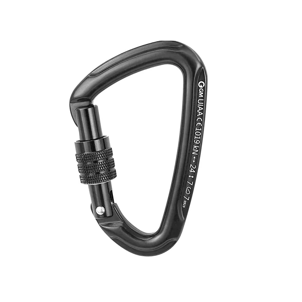 Single Pack D-shape Aluminum Alloy ScrewGate Carabiners