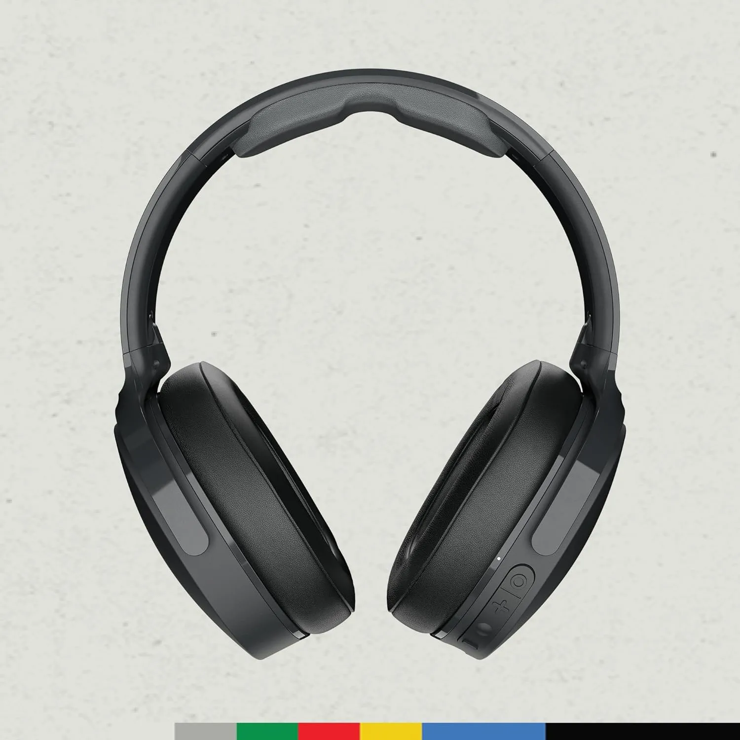 Skullcandy Hesh ANC Wireless Over-Ear Bluetooth Headphones with Charging Cable, Active Noise Cancelling, Up to 22 Hrs Battery, Foldable Lightweight Design, Microphone for iPhone Android - True Black