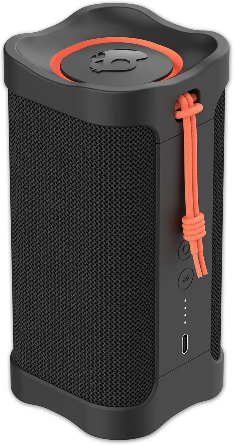 Skullcandy Terrain Wireless Bluetooth Speaker - IPX7 Waterproof Portable Speaker with Dual Custom Passive Radiators, 14 Hour Battery, Nylon Wrist Wrap, & True Wireless Stereo