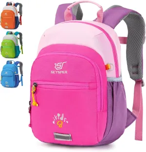 SKYSPER Toddler Backpack for Girls Boys Age 2-8, Cute Small Kids Backpack for Preschool Kindergarten and Travel, Pink