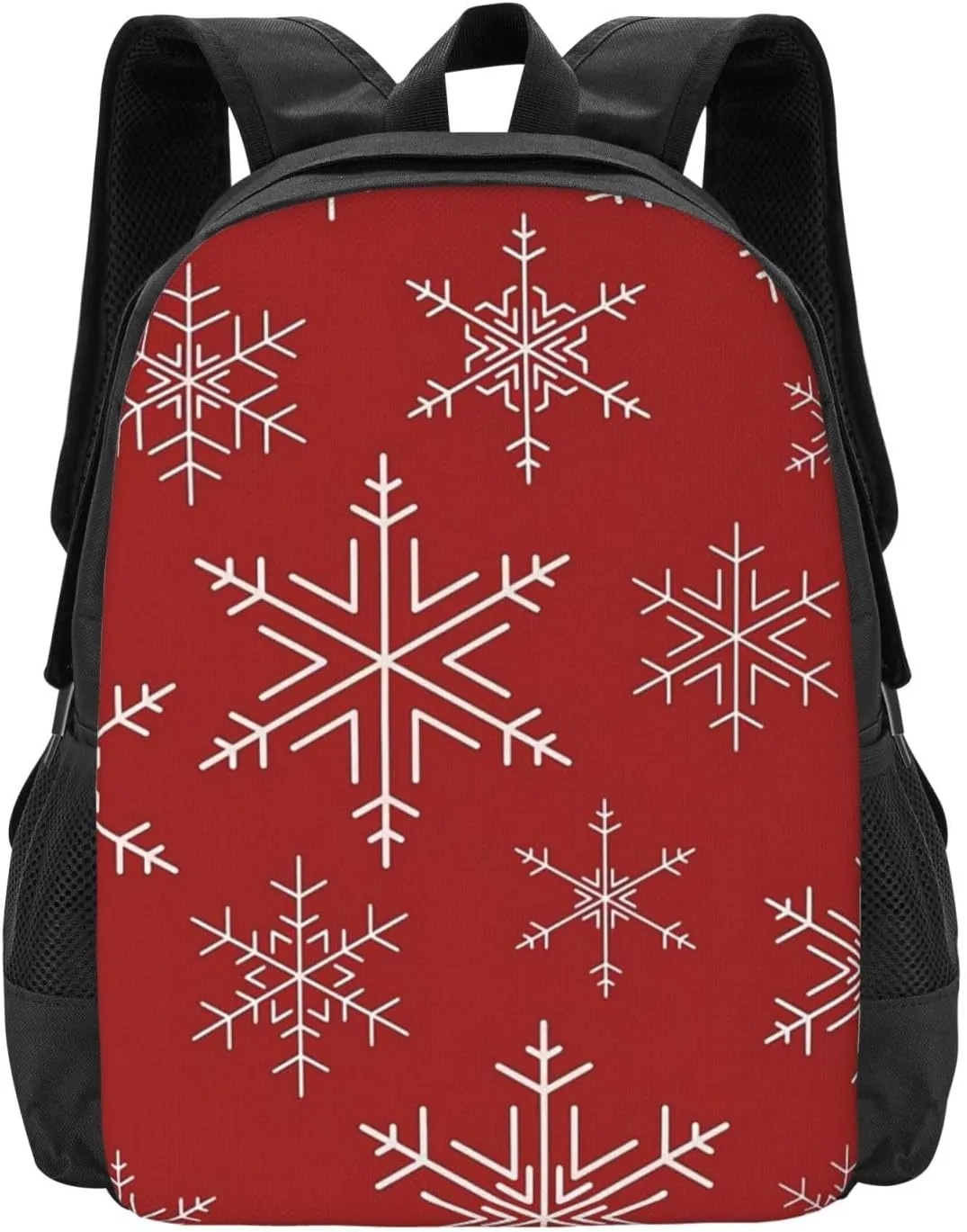 Snowflakes Red Lightweight Packable Backpack Travel Casual Hiking Daypack Foldable Backpack For Men Women