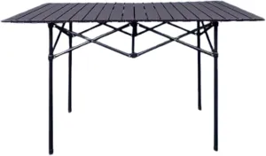 SOBOUR Portable Camping Table Roll Up Noodle Picnic Table Ultralight Camping Table Compact Folding Structure for Outdoor & Indoor