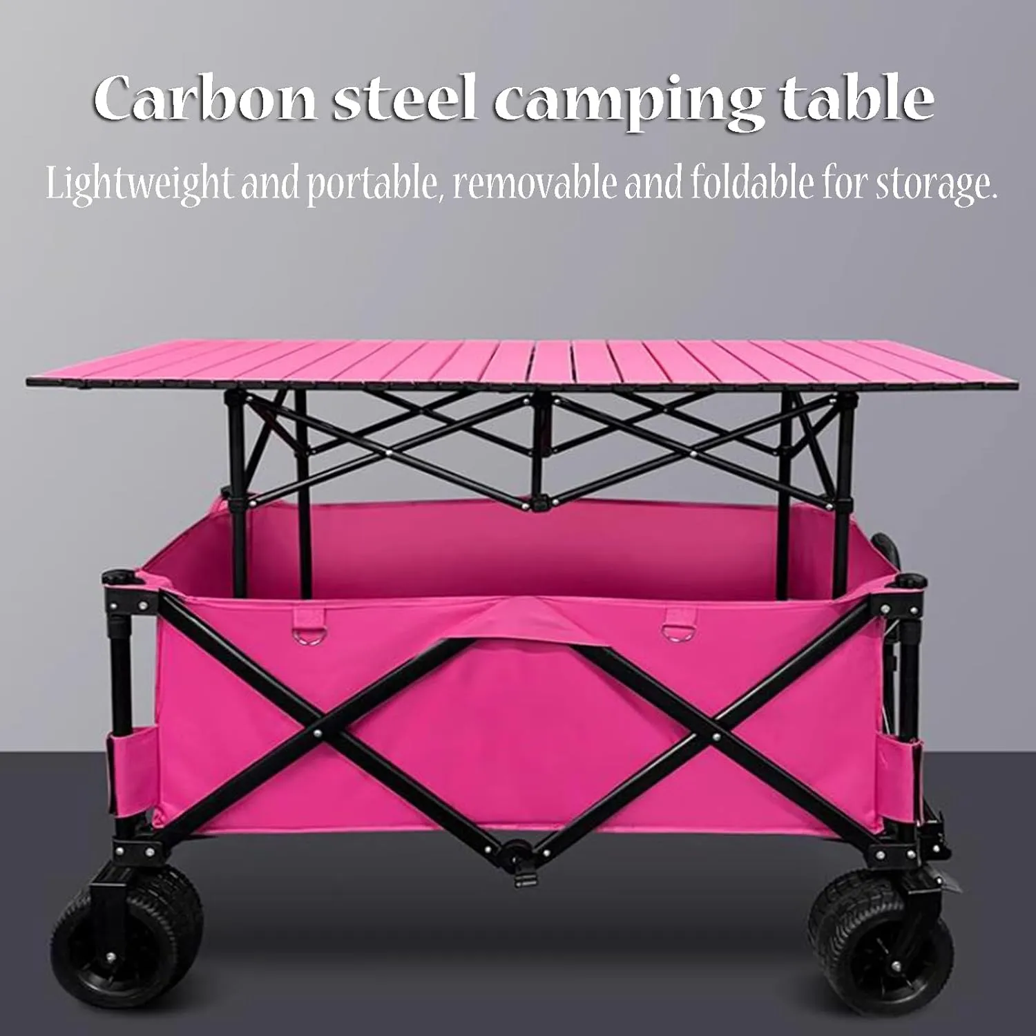 SOBOUR Portable Camping Table Roll Up Noodle Picnic Table Ultralight Camping Table Compact Folding Structure for Outdoor & Indoor