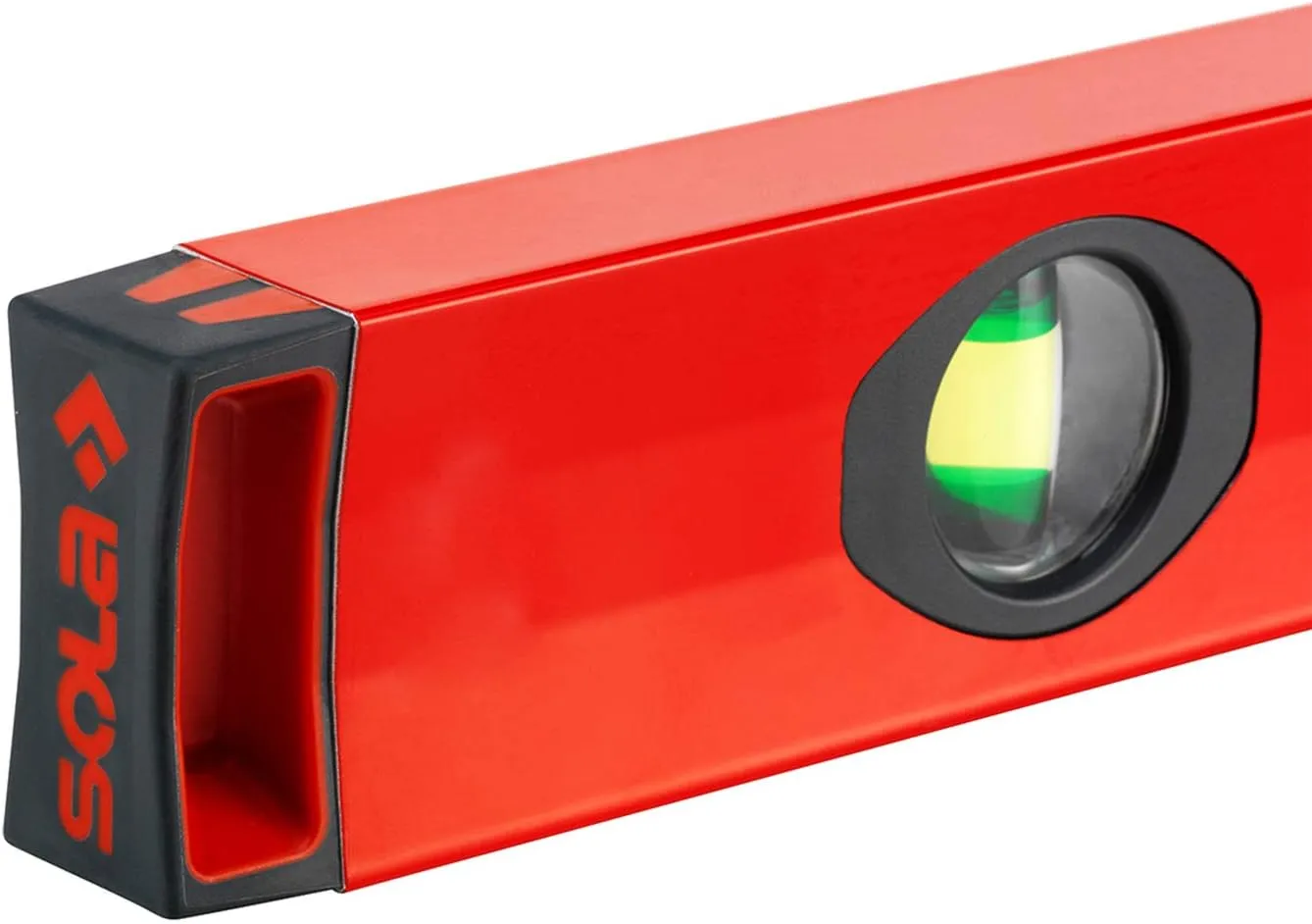 SOLA LSX10 X PRO Aluminum Box Profile Spirit Level with 2 60% Magnified Vials, 10-Inch, Red
