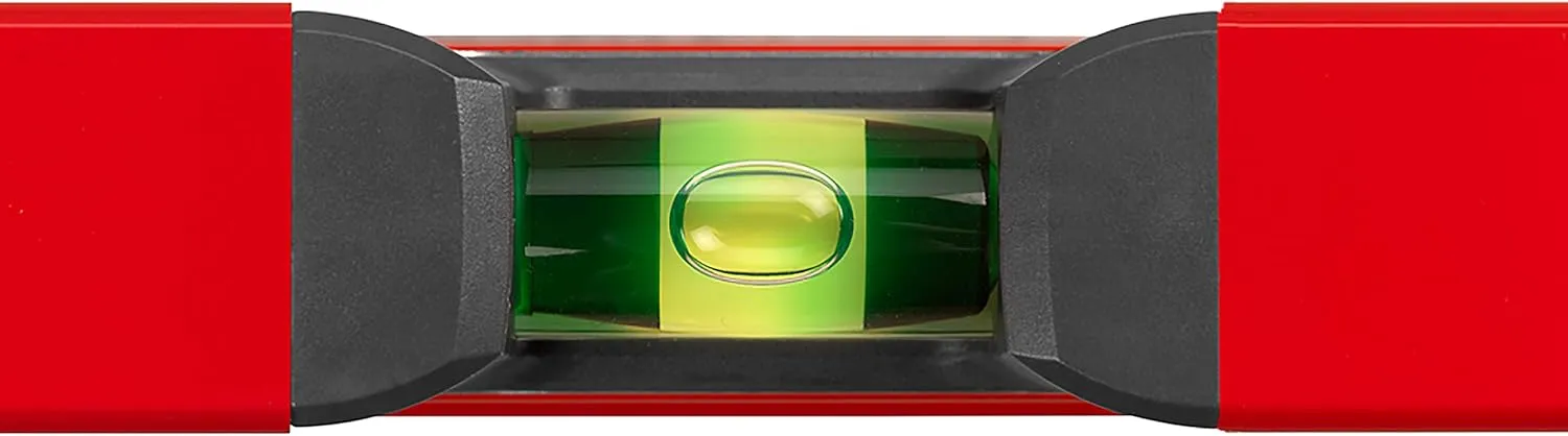 SOLA LSX10 X PRO Aluminum Box Profile Spirit Level with 2 60% Magnified Vials, 10-Inch, Red