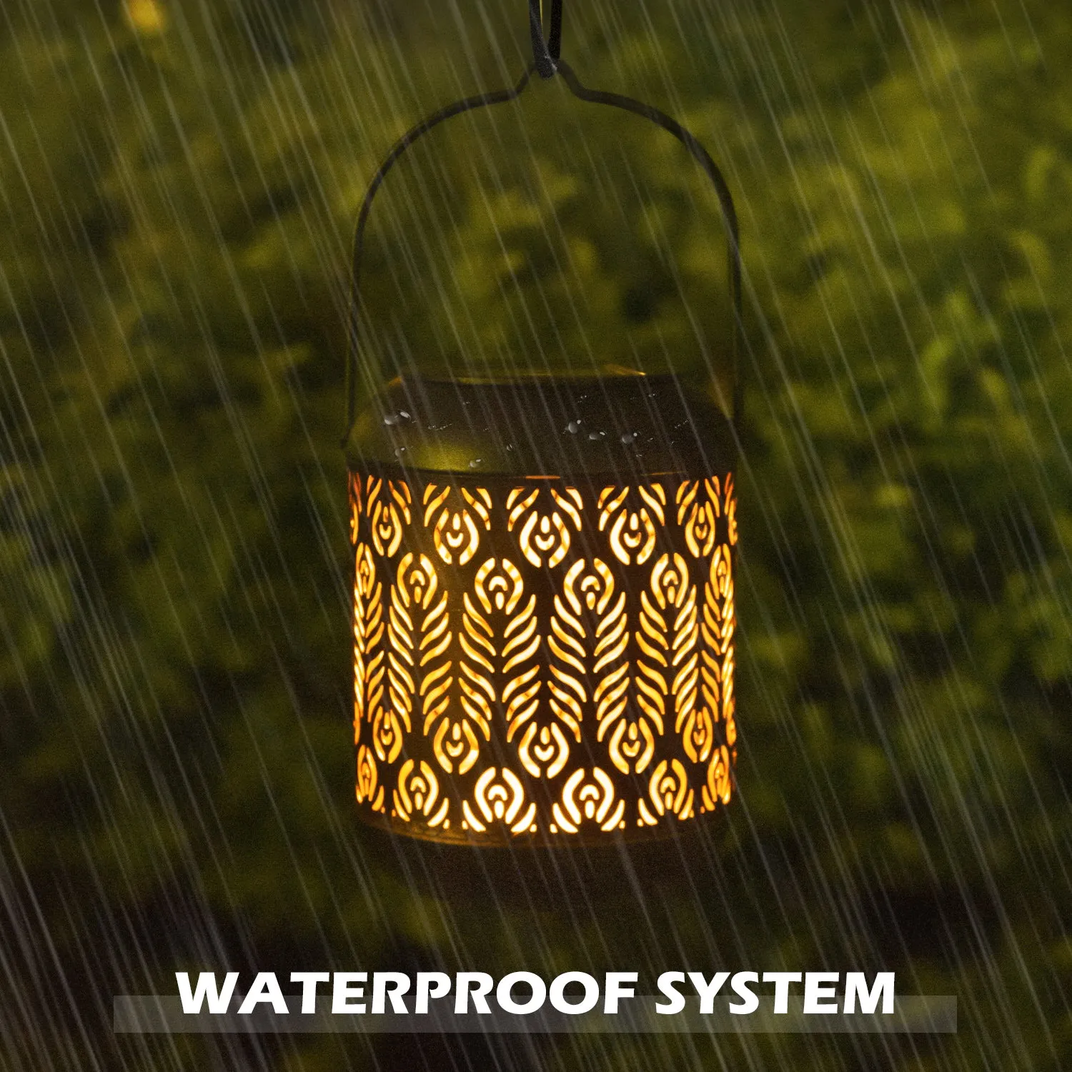 Solar Lanterns Outdoor Hanging | Metal Table Lights Waterproof
