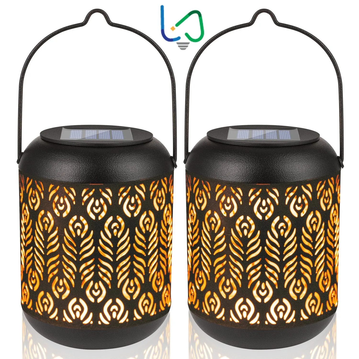 Solar Lanterns Outdoor Hanging | Metal Table Lights Waterproof